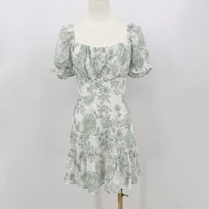 Speechless Floral Eyelet Mini Dress Cottagecore S Coquette Milkmaid Fairycorep